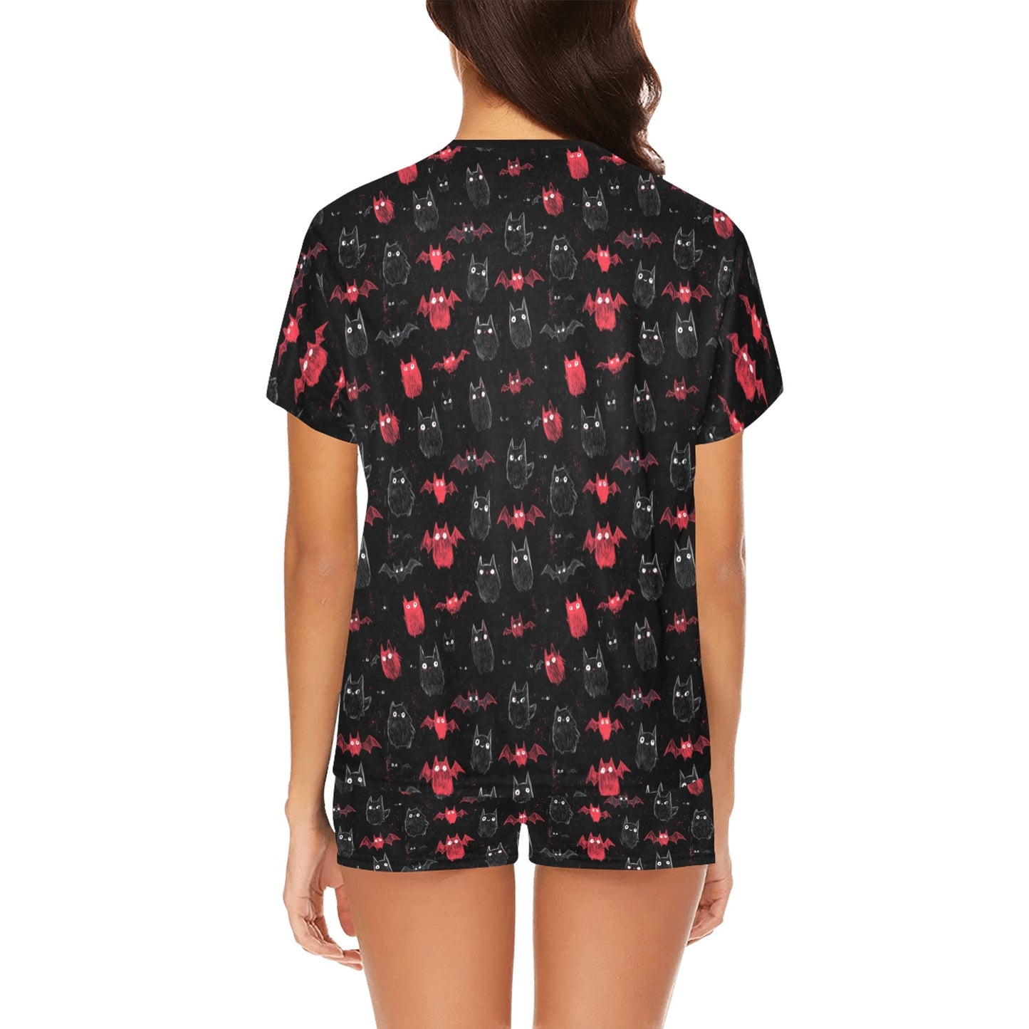 Dark and Batty Women's Short Pajama Set