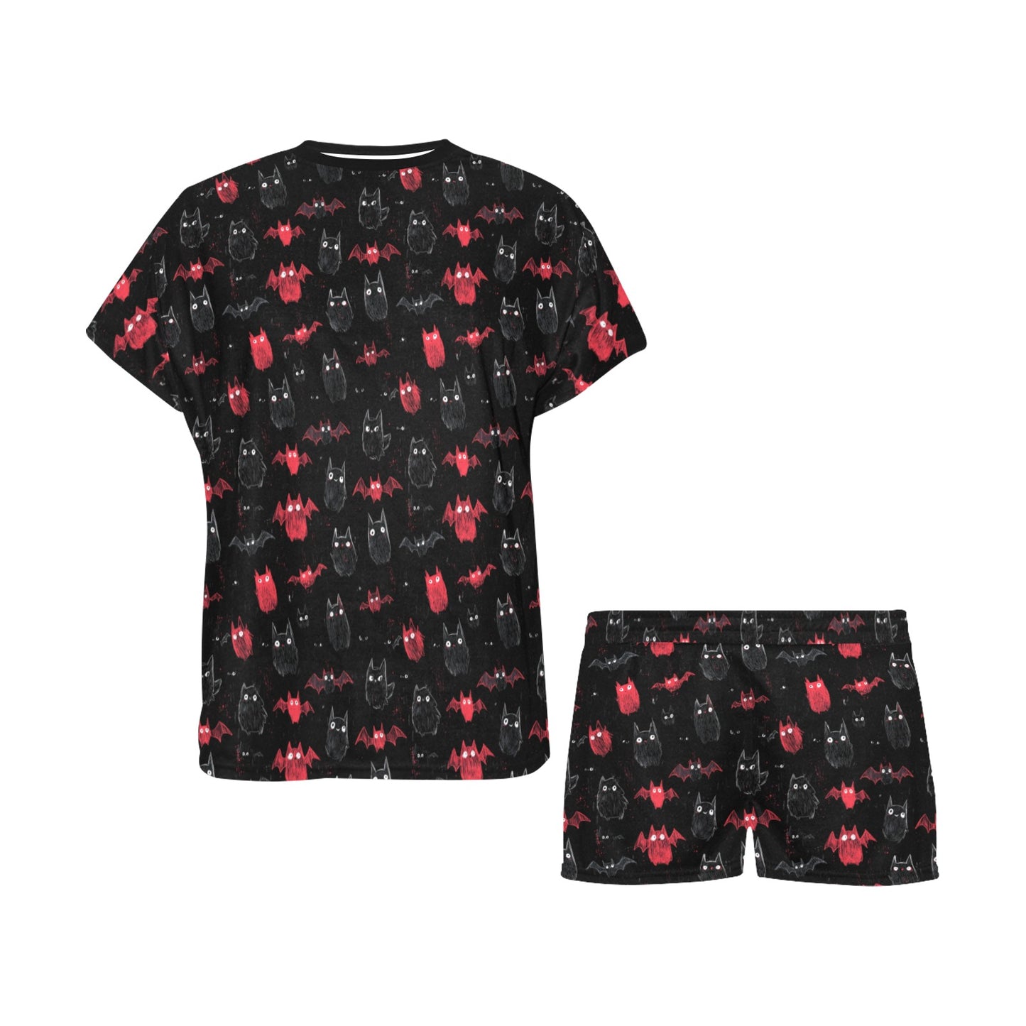 Dark and Batty Women's Short Pajama Set