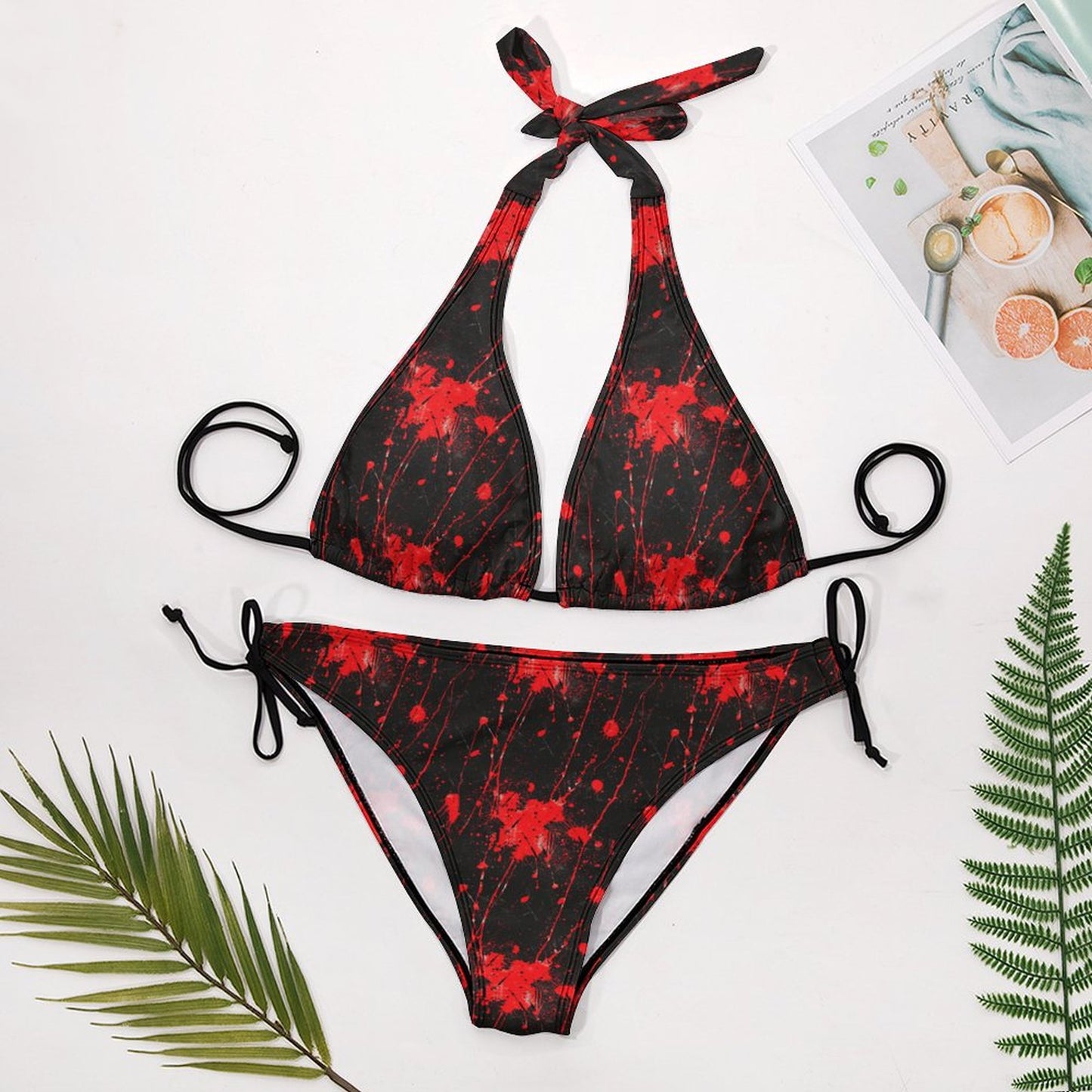 Slasher Babe Bikini Halter Bikini Swimsuit for Woman