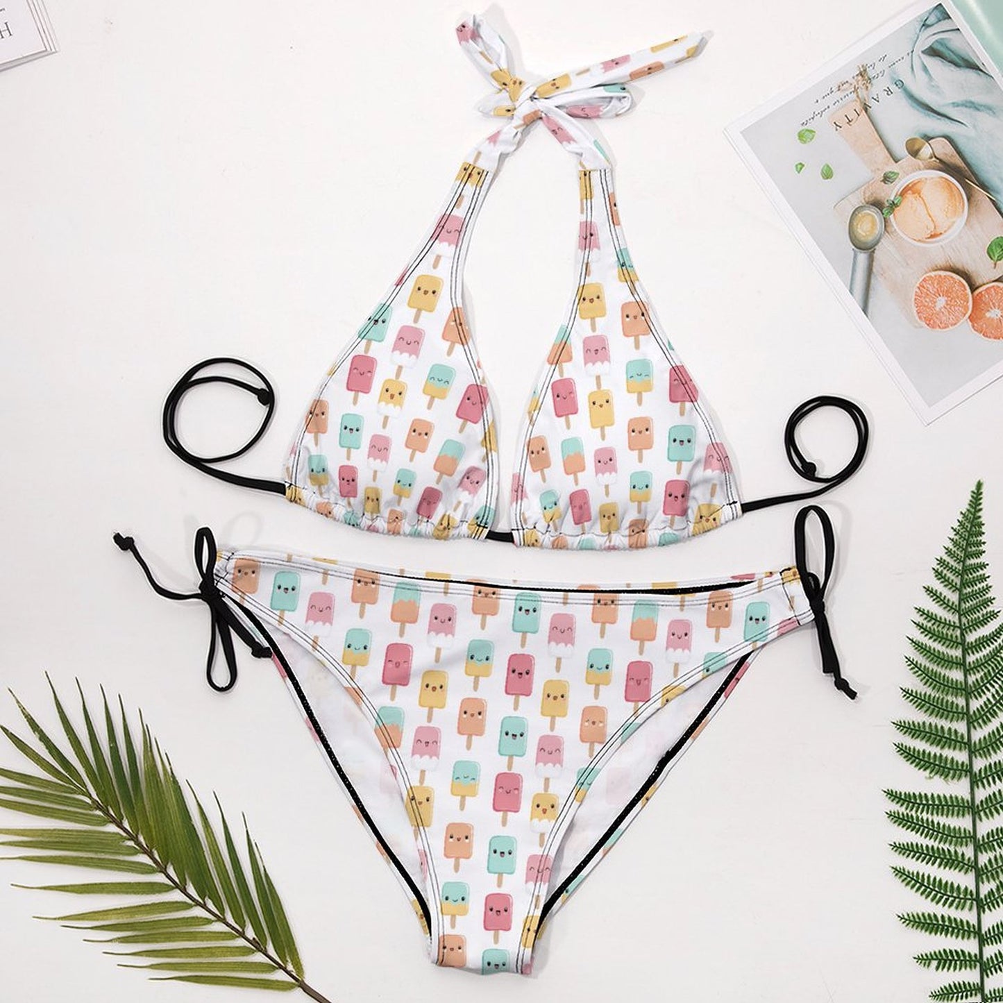 Yummy! Bikini Halter Bikini Swimsuit for Woman