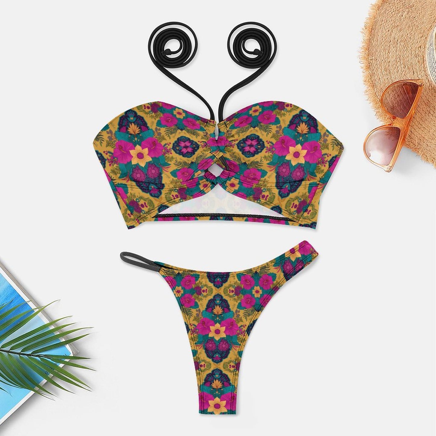 Flower In Bloom Bikini Swimsuit Bikini Swimsuit for Woman