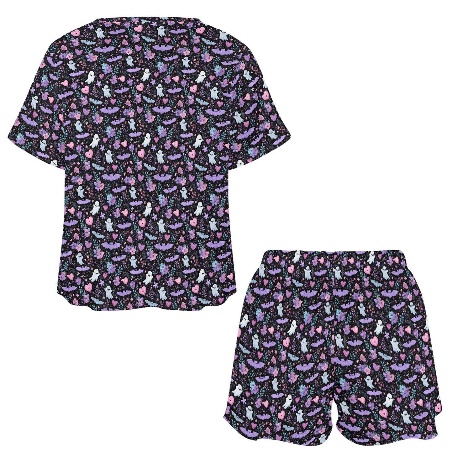 Trick or Treat Women's Mid-Length Shorts Pajama Set