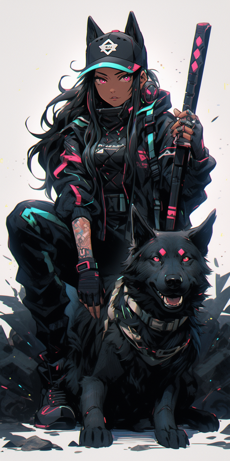 Future Girl Cyberpunk Style Anime Girl HD Lock Screen, Phone Wallpaper