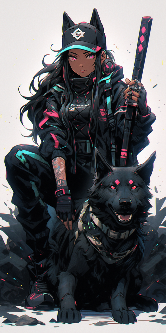 Future Girl Cyberpunk Style Anime Girl HD Lock Screen, Phone Wallpaper