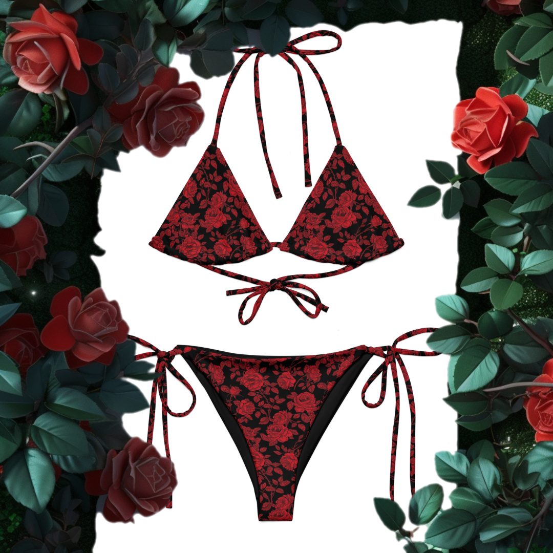 American Beauty recycled string bikini