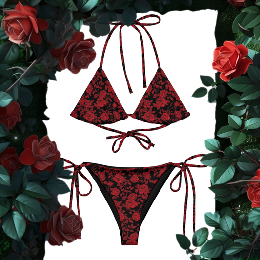 American Beauty recycled string bikini