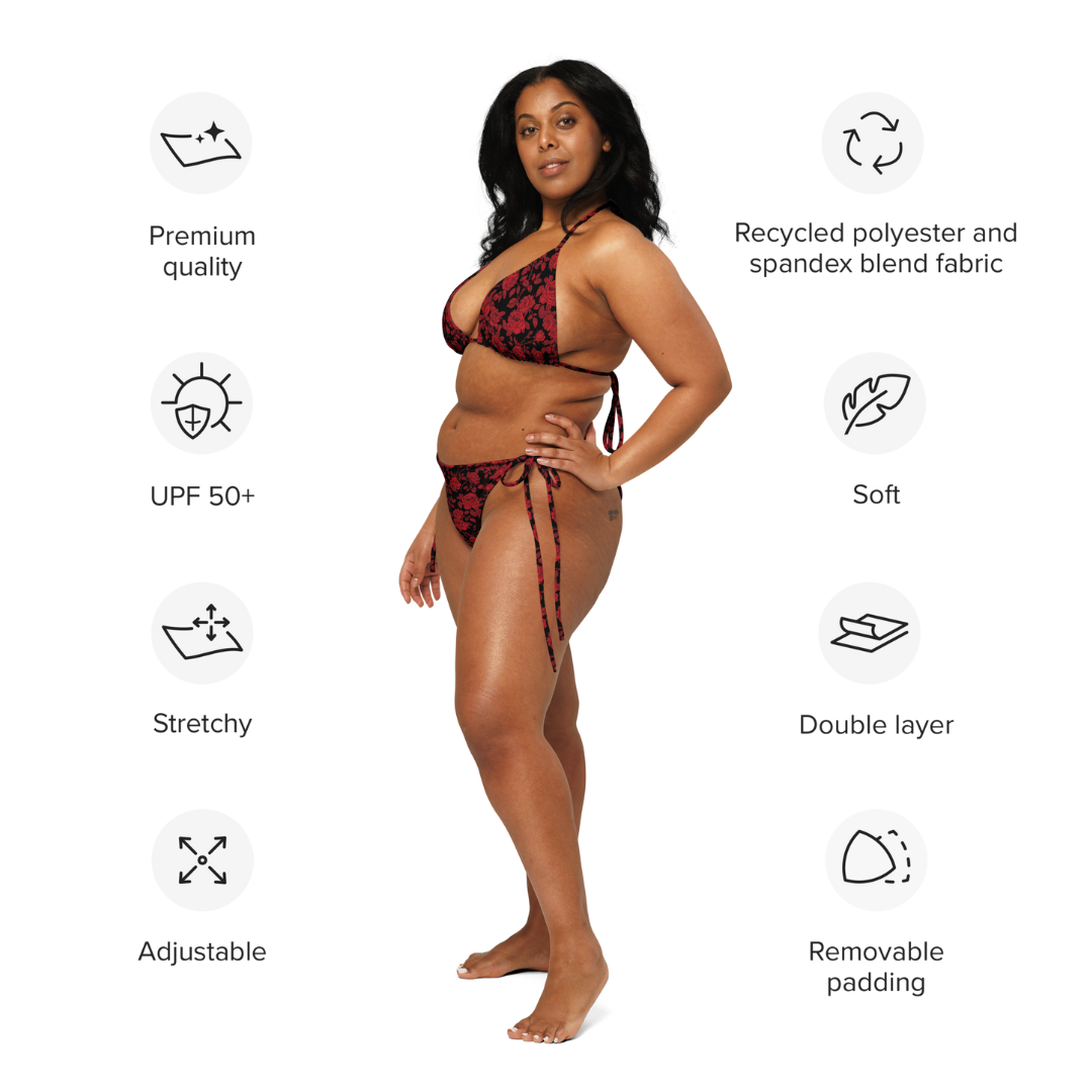 American Beauty recycled string bikini
