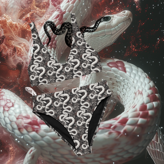 White Snake Woman's Recycled high-waisted bikini
