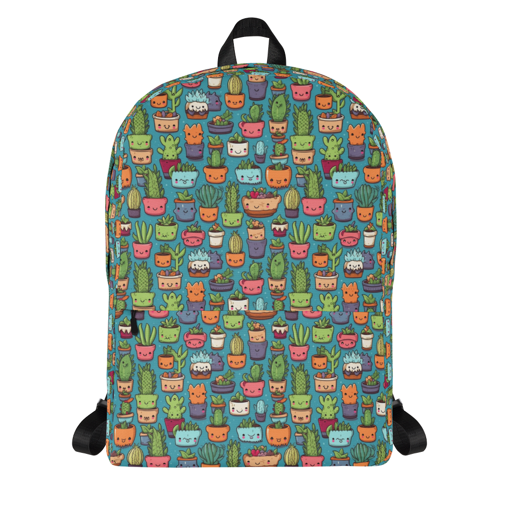 Plantitas Medium Size Backpack, Large Inside Pocket 15" Laptop, Hidden Pocket for Wallet, School Travel