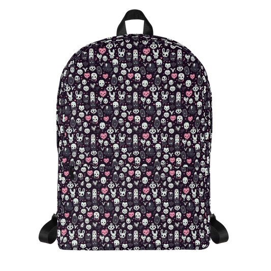 Deadly cute  Medium Size Backpack, Large Inside Pocket 15" Laptop, Hidden Pocket for Wallet, School Travel