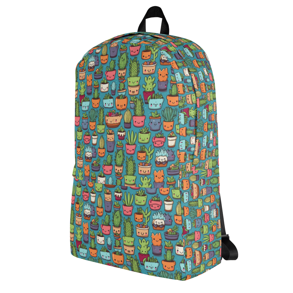 Plantitas Medium Size Backpack, Large Inside Pocket 15" Laptop, Hidden Pocket for Wallet, School Travel