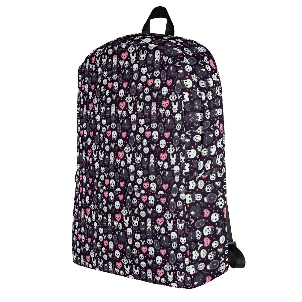 Deadly cute Medium Size Backpack, Large Inside Pocket 15" Laptop, Hidden Pocket for Wallet, School Travel