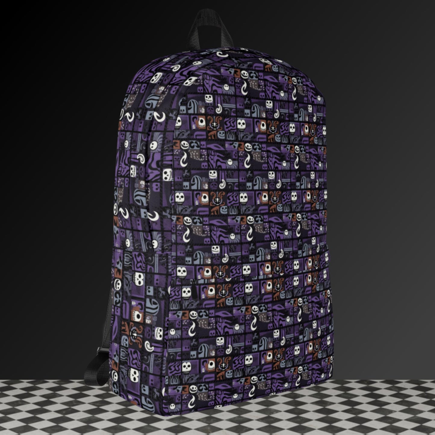 Nightmare Before Christmas Inspired Medium Size Backpack, Large Inside Pocket 15" Laptop, Hidden Pocket for Wallet, School Travel
