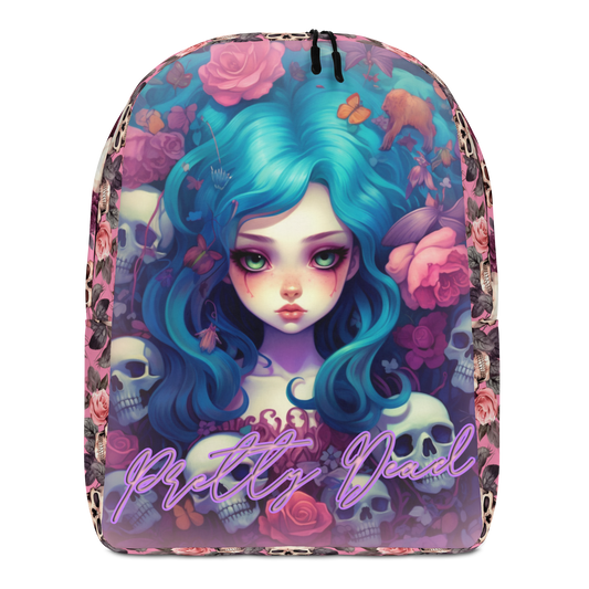 Dead Flower Minimalist Backpack, Backpack with 15" inside pocket for Laptop, Hidden Pocket for Wallet, Lightweight well made