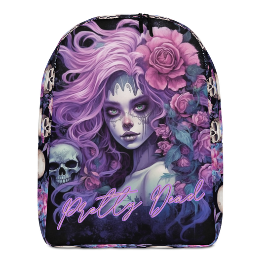 Pretty Dead Minimalist Backpack, Backpack with 15" inside pocket for Laptop, Hidden Pocket for Wallet, Lightweight well made
