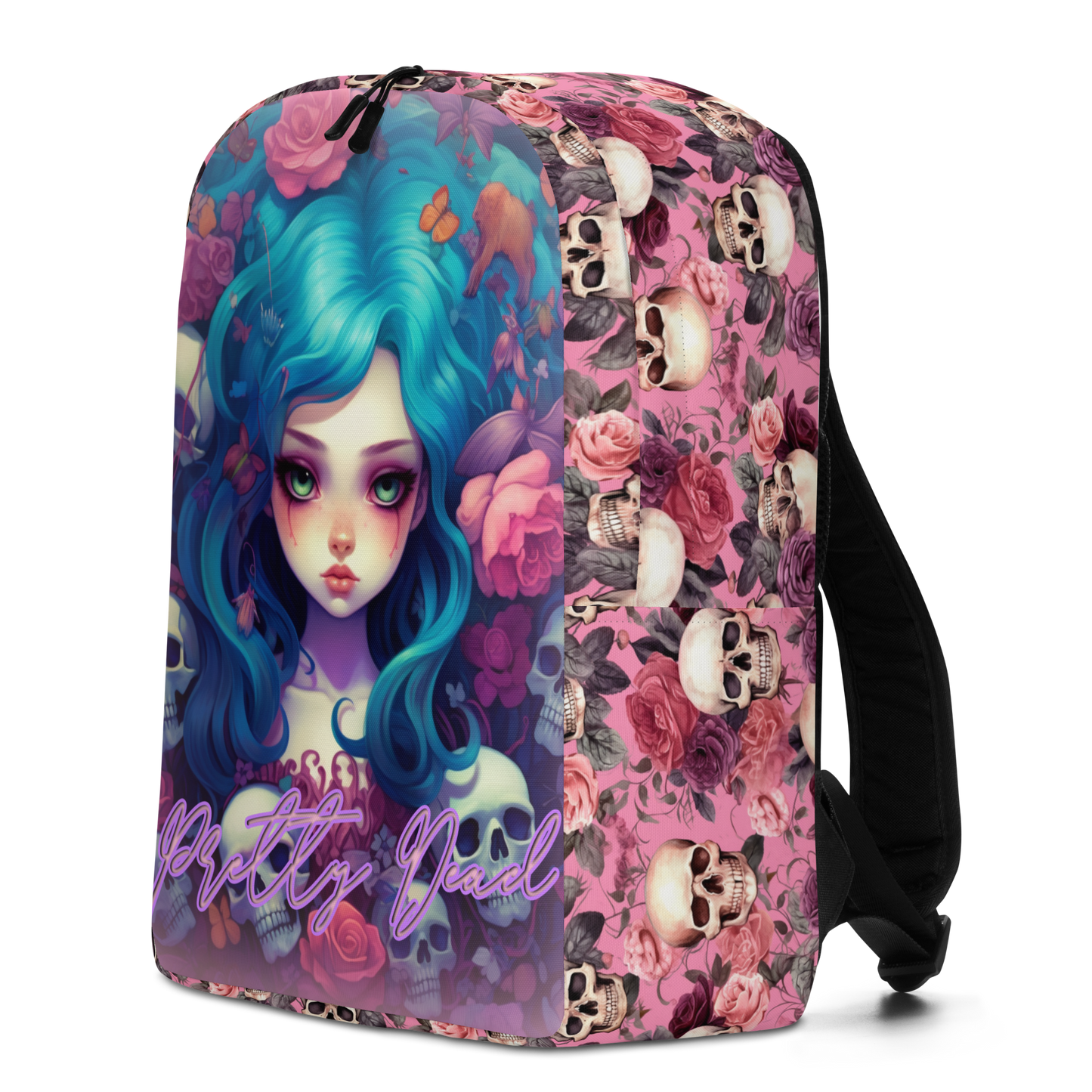 Dead Flower Minimalist Backpack, Backpack with 15" inside pocket for Laptop, Hidden Pocket for Wallet, Lightweight well made