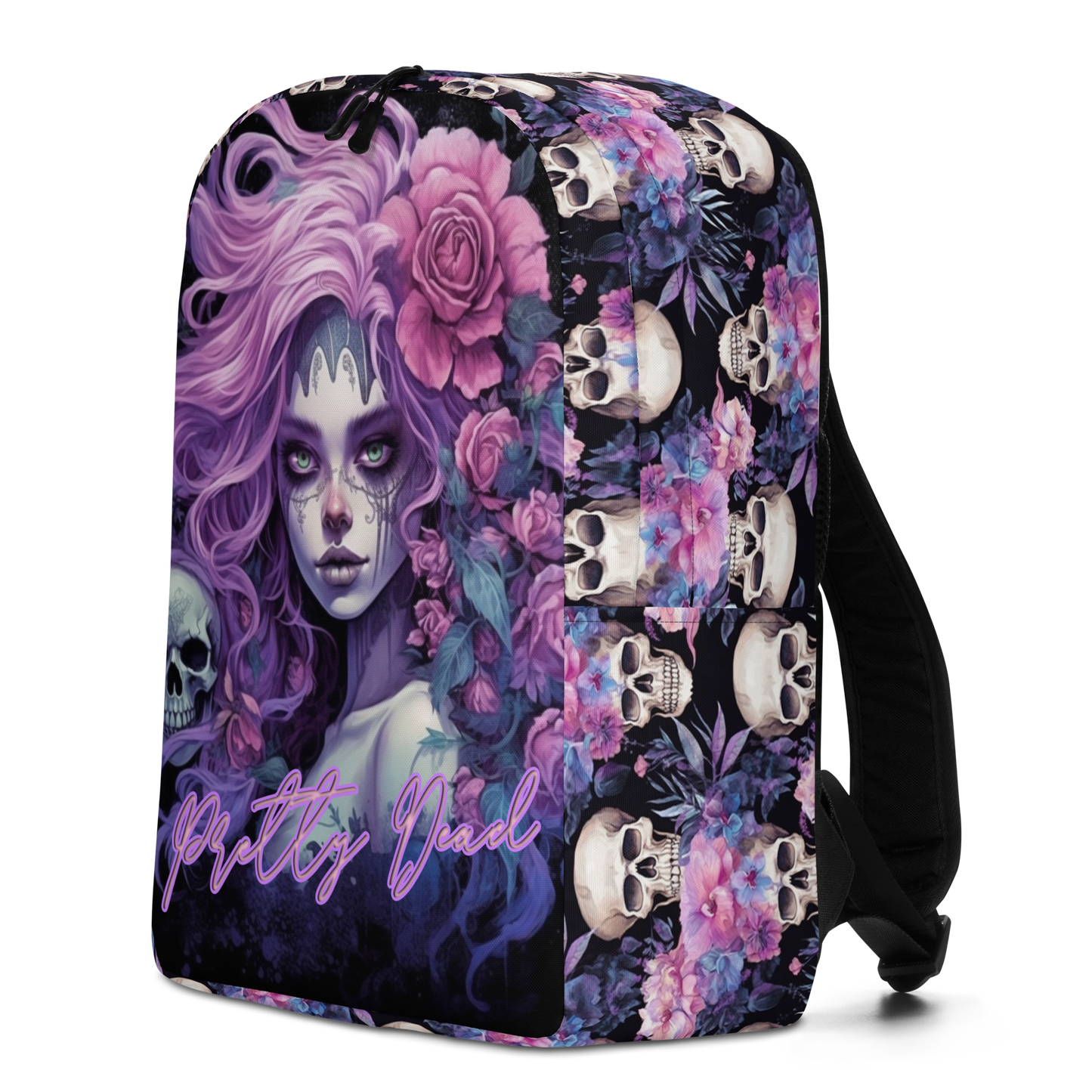 Pretty Dead Minimalist Backpack, Backpack with 15" inside pocket for Laptop, Hidden Pocket for Wallet, Lightweight well made