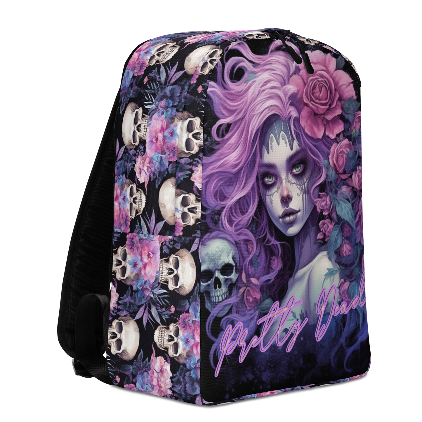 Pretty Dead Minimalist Backpack, Backpack with 15" inside pocket for Laptop, Hidden Pocket for Wallet, Lightweight well made