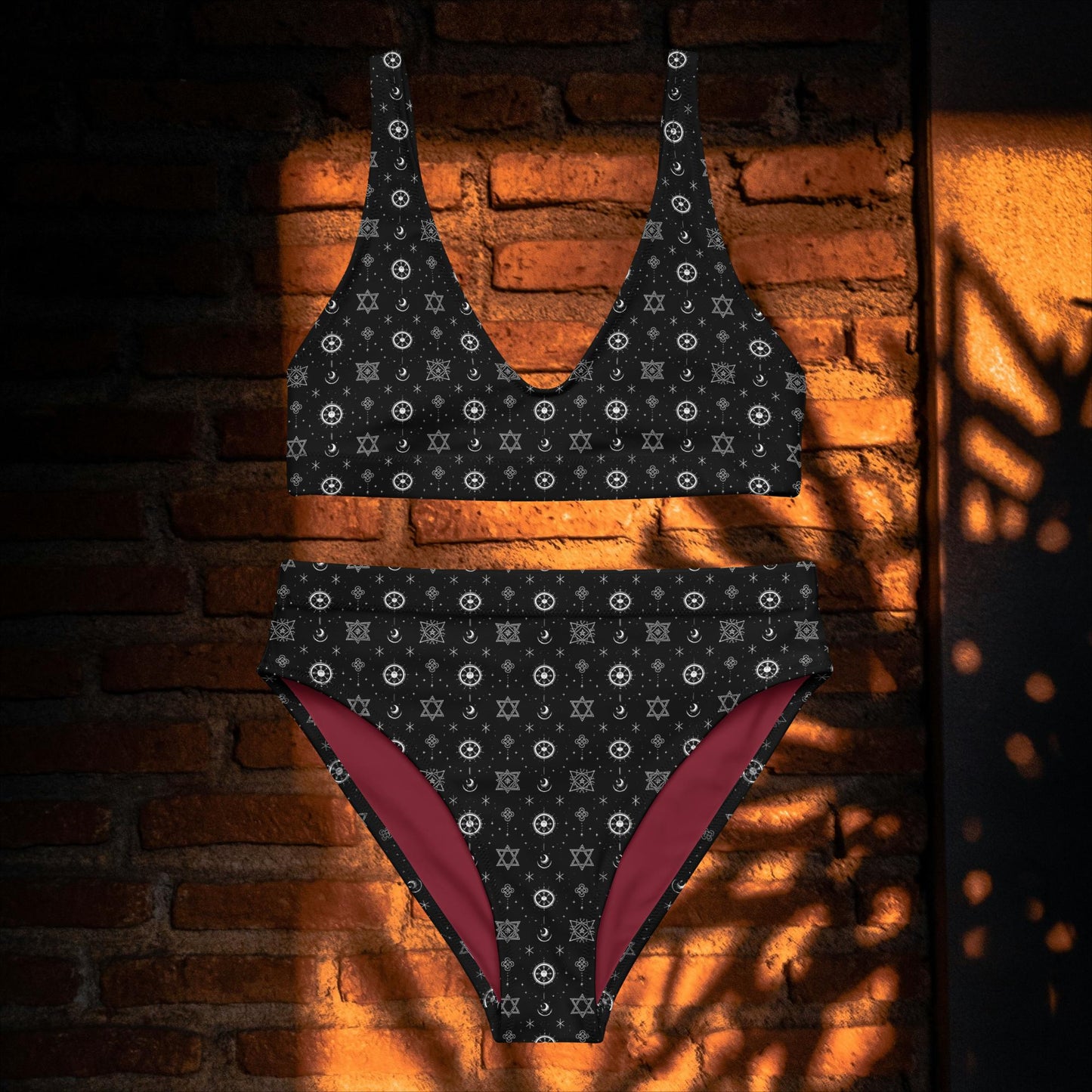 Dark Skies Womans Recycled high-waisted bikini