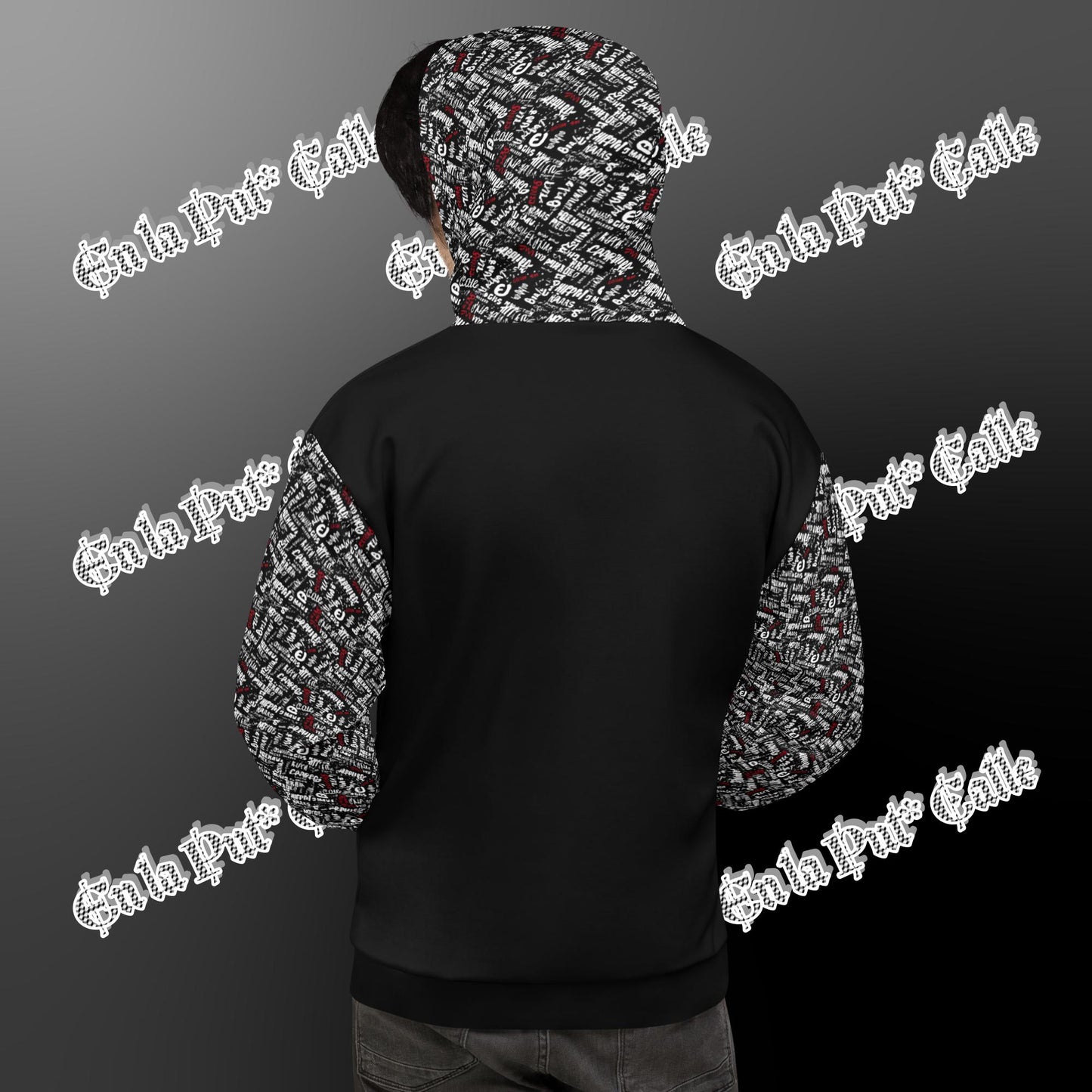 Scribble Casual Adult Hoodies Sweatshirt for Men Women, Comfortable Fabric, Pullover with Pockets Unisex