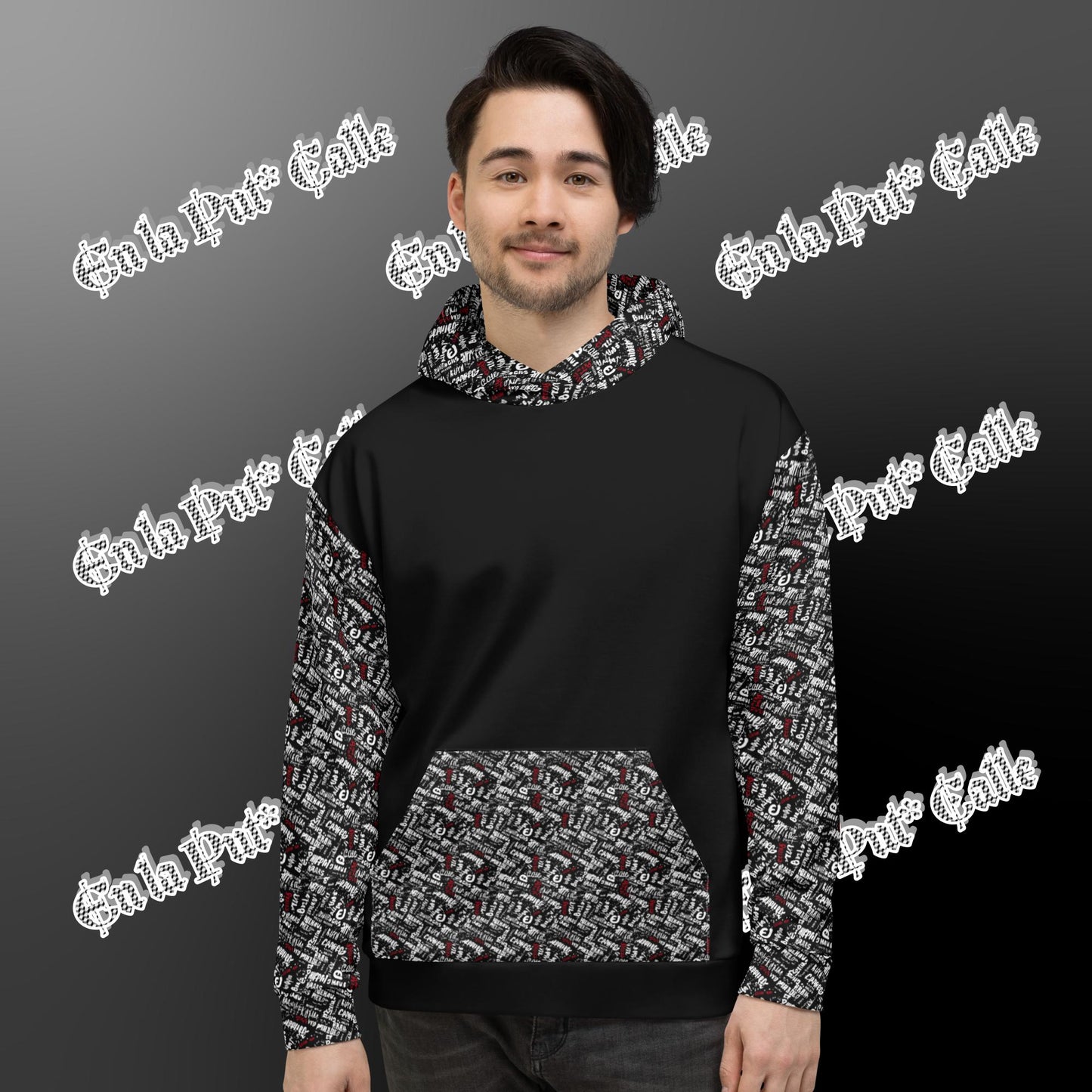 Scribble Casual Adult Hoodies Sweatshirt for Men Women, Comfortable Fabric, Pullover with Pockets Unisex