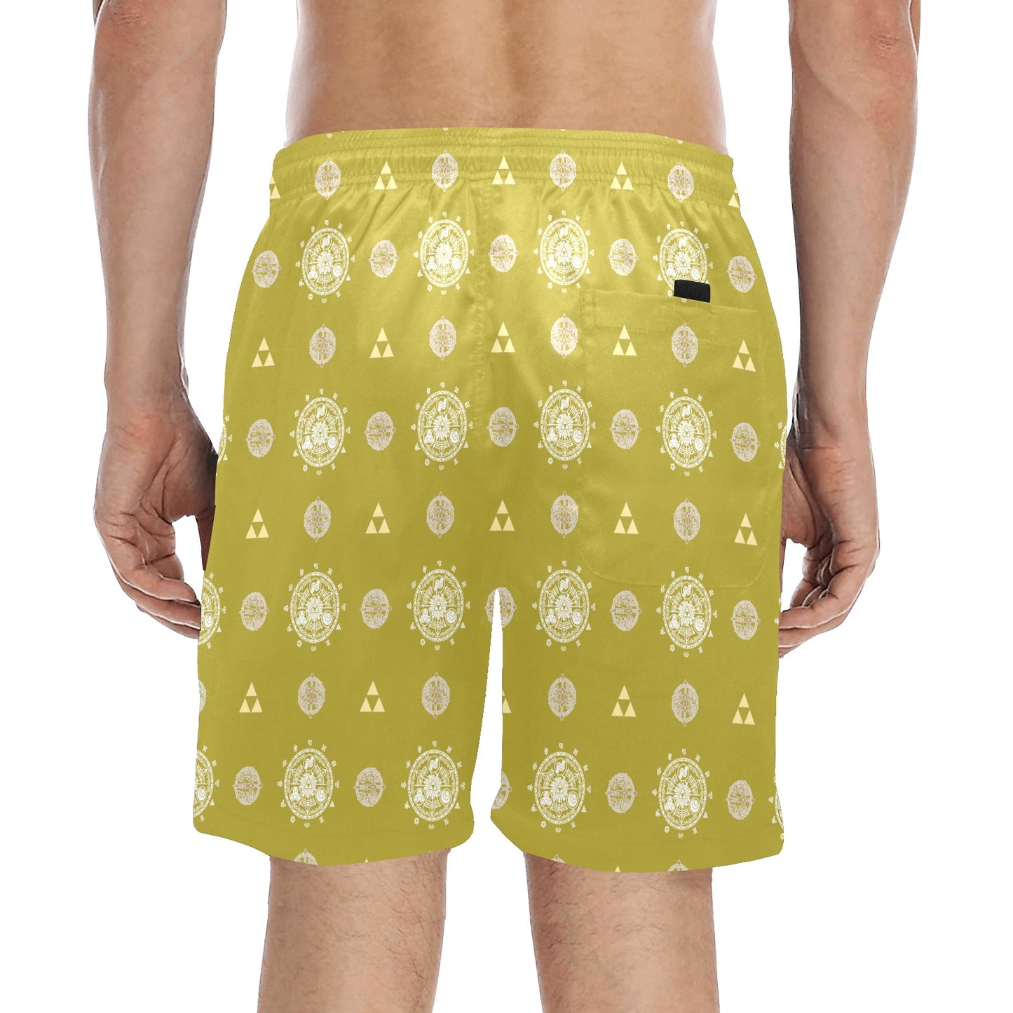 Golden Zelda trunks Men's Mid-Length Beach Shorts (Model L51)