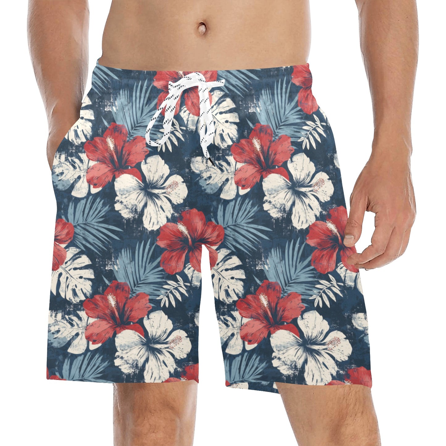 Puerto Rico Men Trunks Men's Mid-Length Beach Shorts