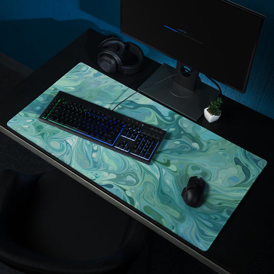 Marble Gaming Mouse Pad, Large Keyboard Pad, Mouse Pad for Keyboard with Anti-Slip Rubber Base, Extended Desk Pad XL Keyboard Pad Mouse Mat