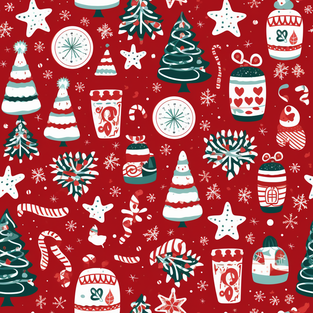 Christmas Pattern Bunddle for Sublimination, DTF, UVTF, Background, Fabric and Quilting