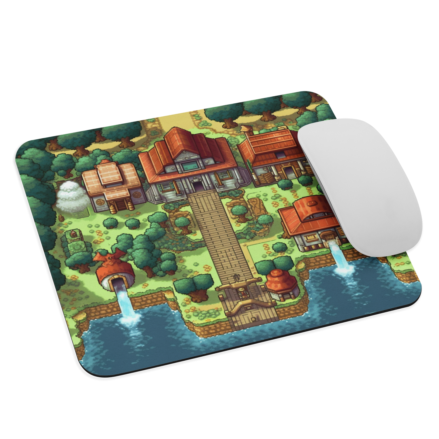 Pixel Village Small Mousepad for Desktops, Non-Slip Rubber Base, Waterproof Mouse Mat, Mini Mouse Pad for Women Kids Men, Gaming Mouse Mat for Computer Laptop Home Office