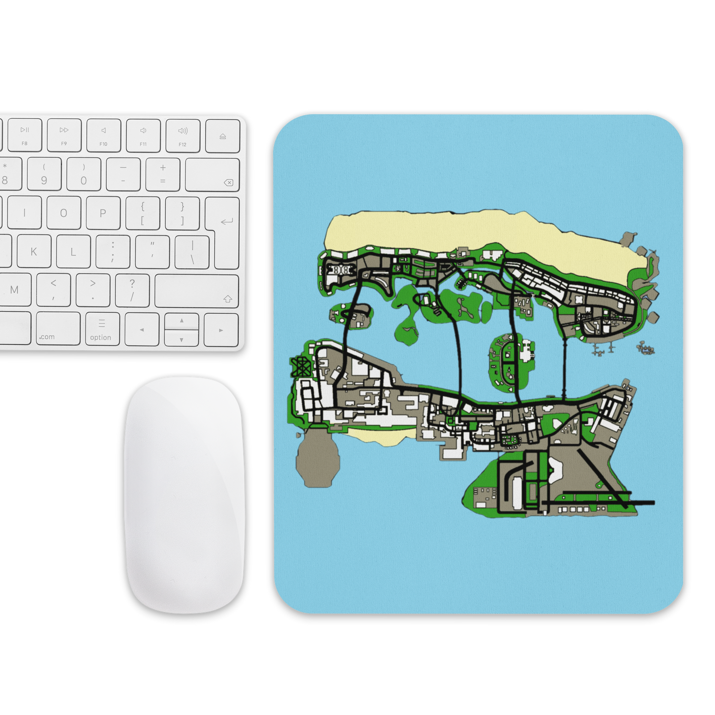 Vice Map Small Mousepad for Desktops, Non-Slip Rubber Base, Waterproof Mouse Mat, Mini Mouse Pad for Women Kids Men, Gaming Mouse Mat for Computer Laptop Home Office