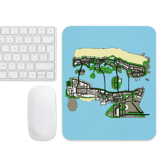 Vice Map Small Mousepad for Desktops, Non-Slip Rubber Base, Waterproof Mouse Mat, Mini Mouse Pad for Women Kids Men, Gaming Mouse Mat for Computer Laptop Home Office