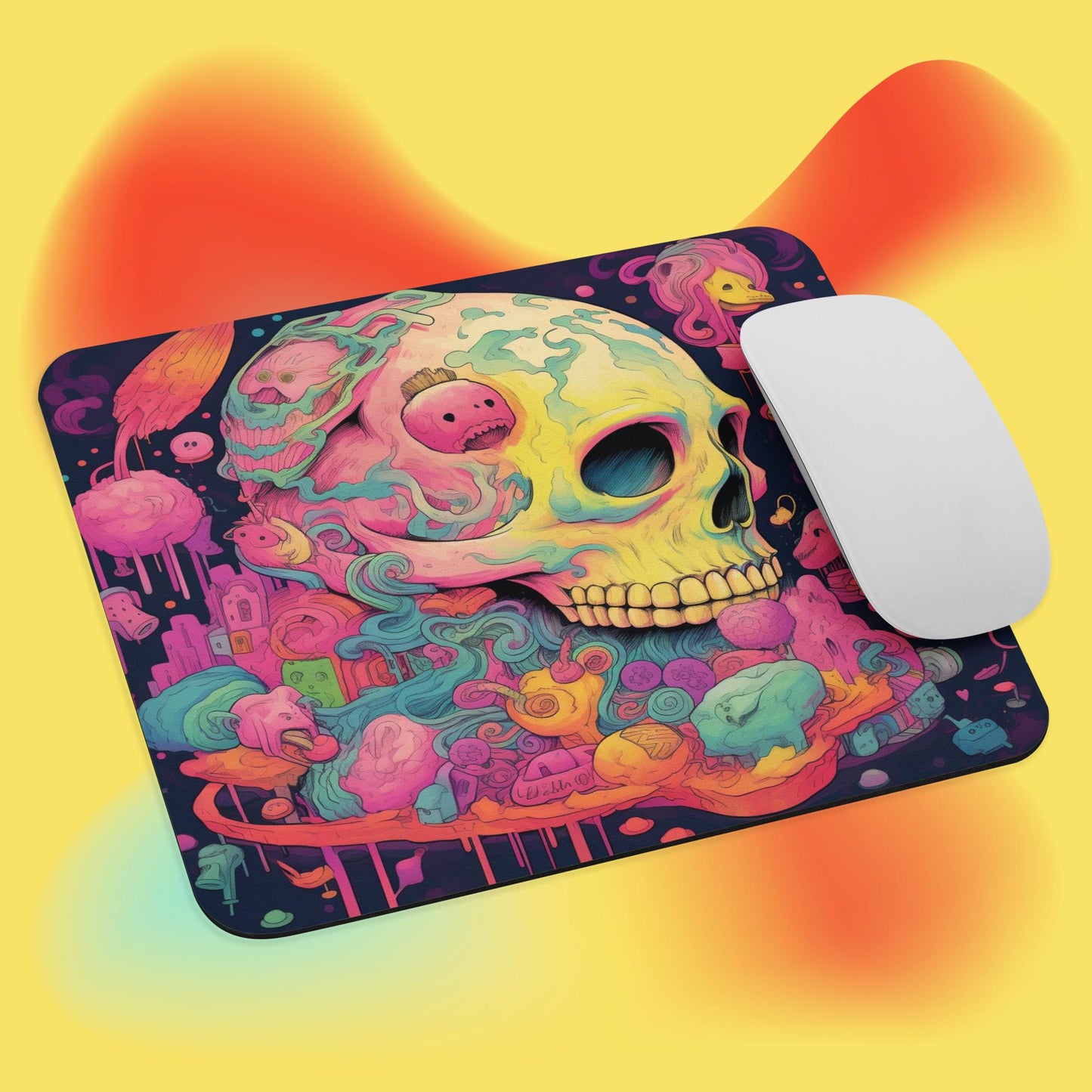 Tripped Small Mousepad for Desktops, Non-Slip Rubber Base, Waterproof Mouse Mat, Mini Mouse Pad for Women Kids Men, Gaming Mouse Mat for Computer Laptop Home Office