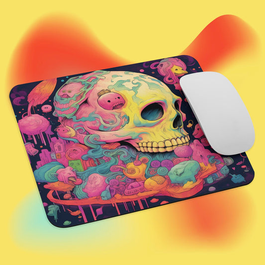 Tripped Small Mousepad for Desktops, Non-Slip Rubber Base, Waterproof Mouse Mat, Mini Mouse Pad for Women Kids Men, Gaming Mouse Mat for Computer Laptop Home Office