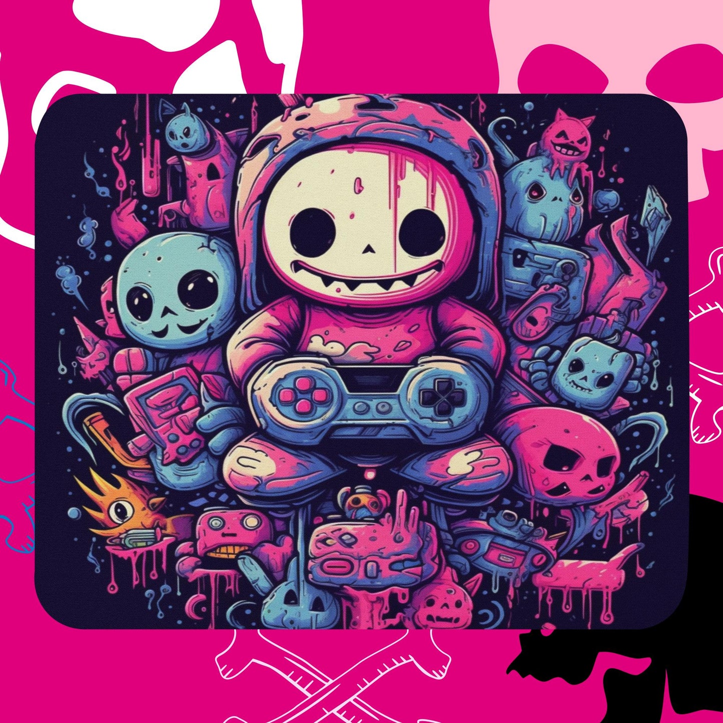 Wanna Play? Small Mousepad for Desktops, Non-Slip Rubber Base, Waterproof Mouse Mat, Mini Mouse Pad for Women Kids Men, Gaming Mouse Mat for Computer Laptop Home Office