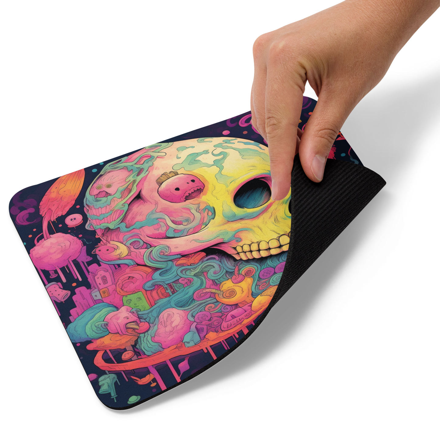 Tripped Small Mousepad for Desktops, Non-Slip Rubber Base, Waterproof Mouse Mat, Mini Mouse Pad for Women Kids Men, Gaming Mouse Mat for Computer Laptop Home Office