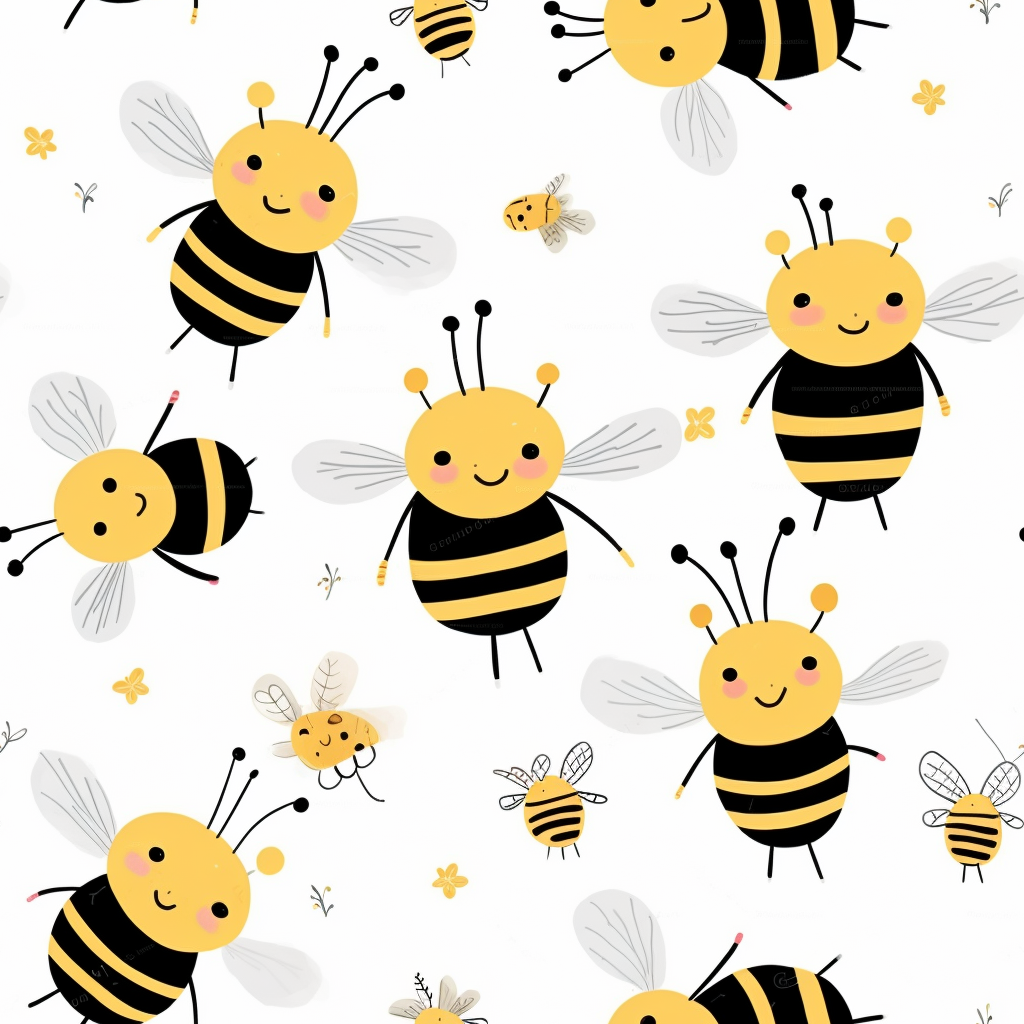 White Bee Pattern