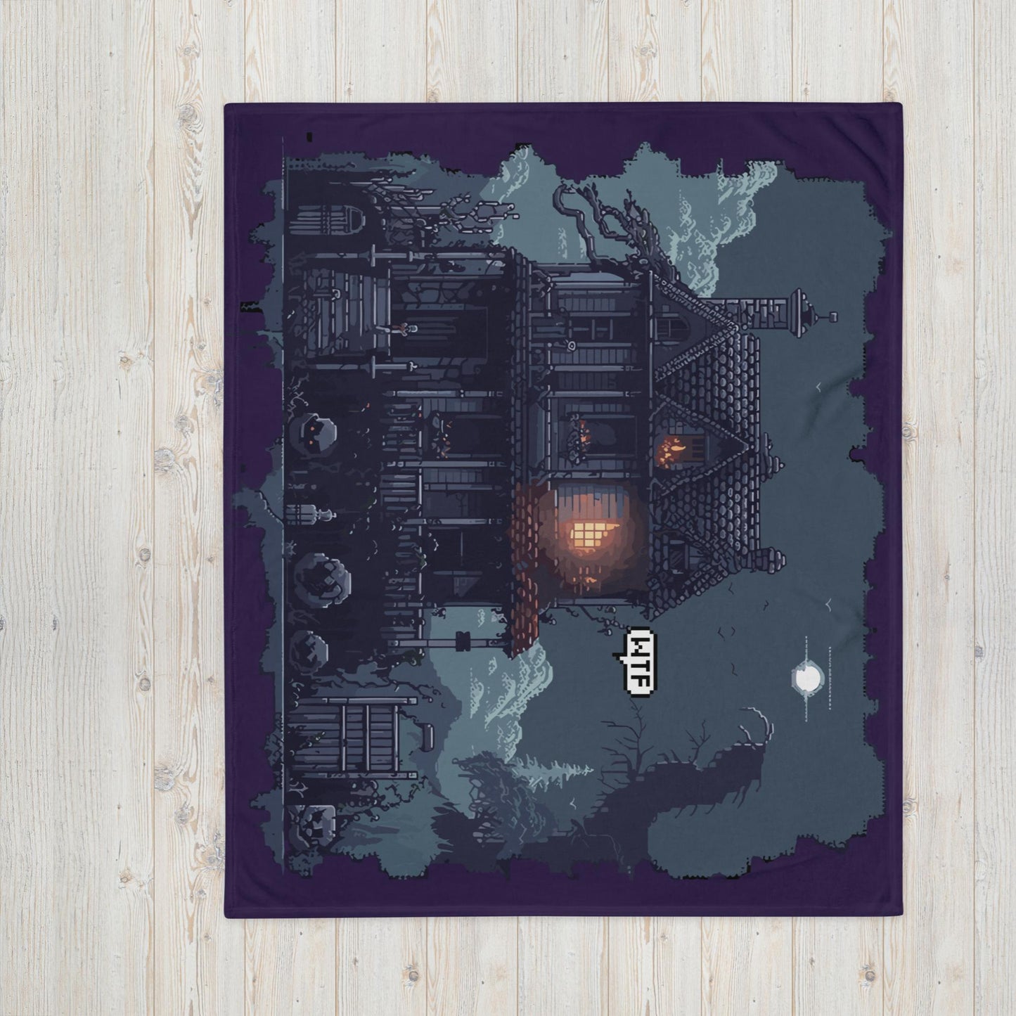 Haunted House Throw Blanket, Fleece Blanket Super Soft Cozy Throw Blanket 50" x 60", Lightweight Fuzzy Comfy Textured Flannel Blanket Warm Plush Throw Blankets for Couch, Sofa, Bed