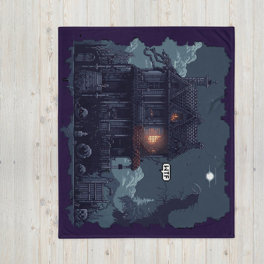 Haunted House Throw Blanket, Fleece Blanket Super Soft Cozy Throw Blanket 50" x 60", Lightweight Fuzzy Comfy Textured Flannel Blanket Warm Plush Throw Blankets for Couch, Sofa, Bed
