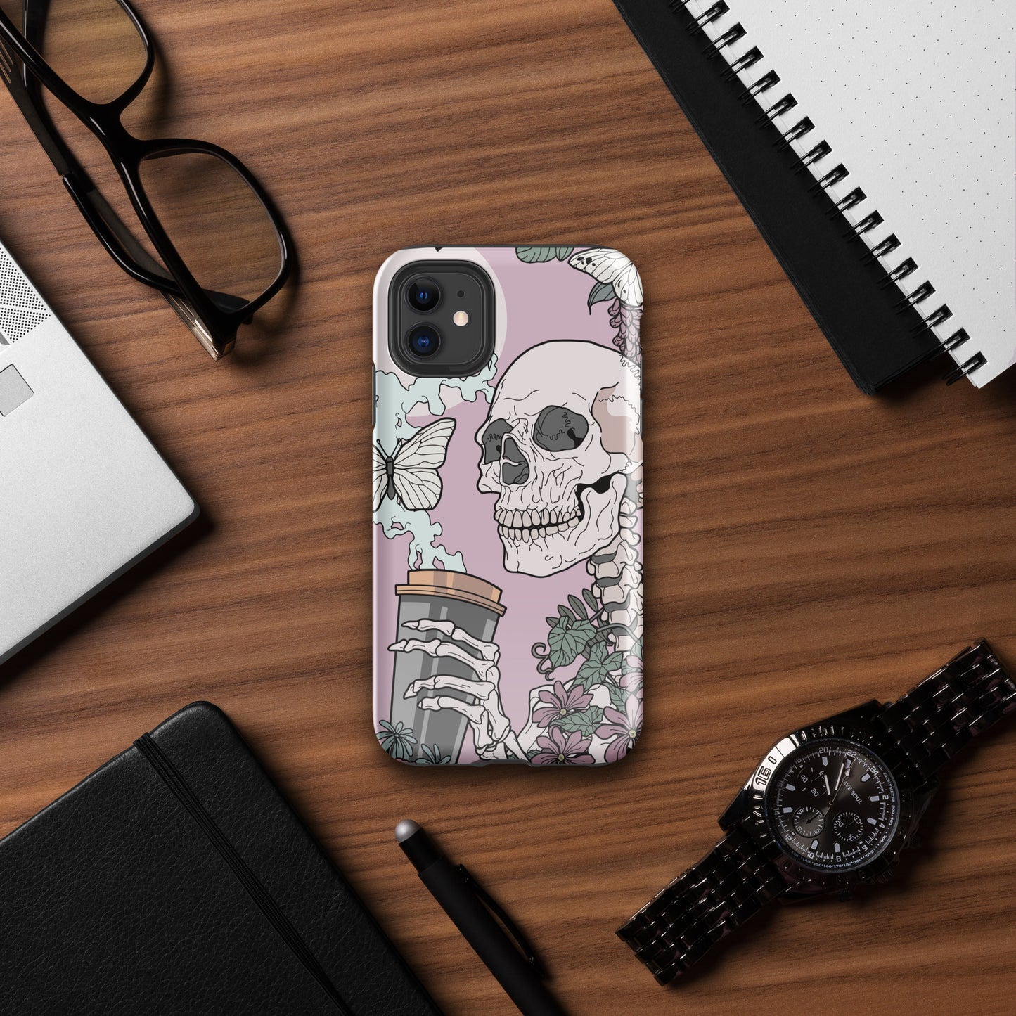 I'm Dead Without My Coffee Tough Case for iPhone®, Shockproof Phone Case, Anime Designed Phone Cases, Pocket-friendly