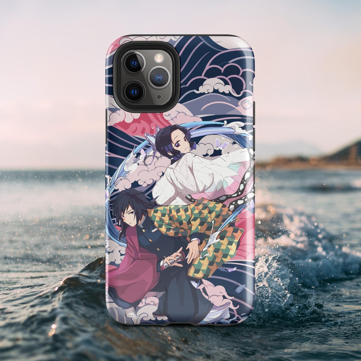 Shinobu Kocho & Giyu Tomioka Tough Case for iPhone® Shockproof Phone Case, Anime Designed Phone Cases, Pocket-friendly