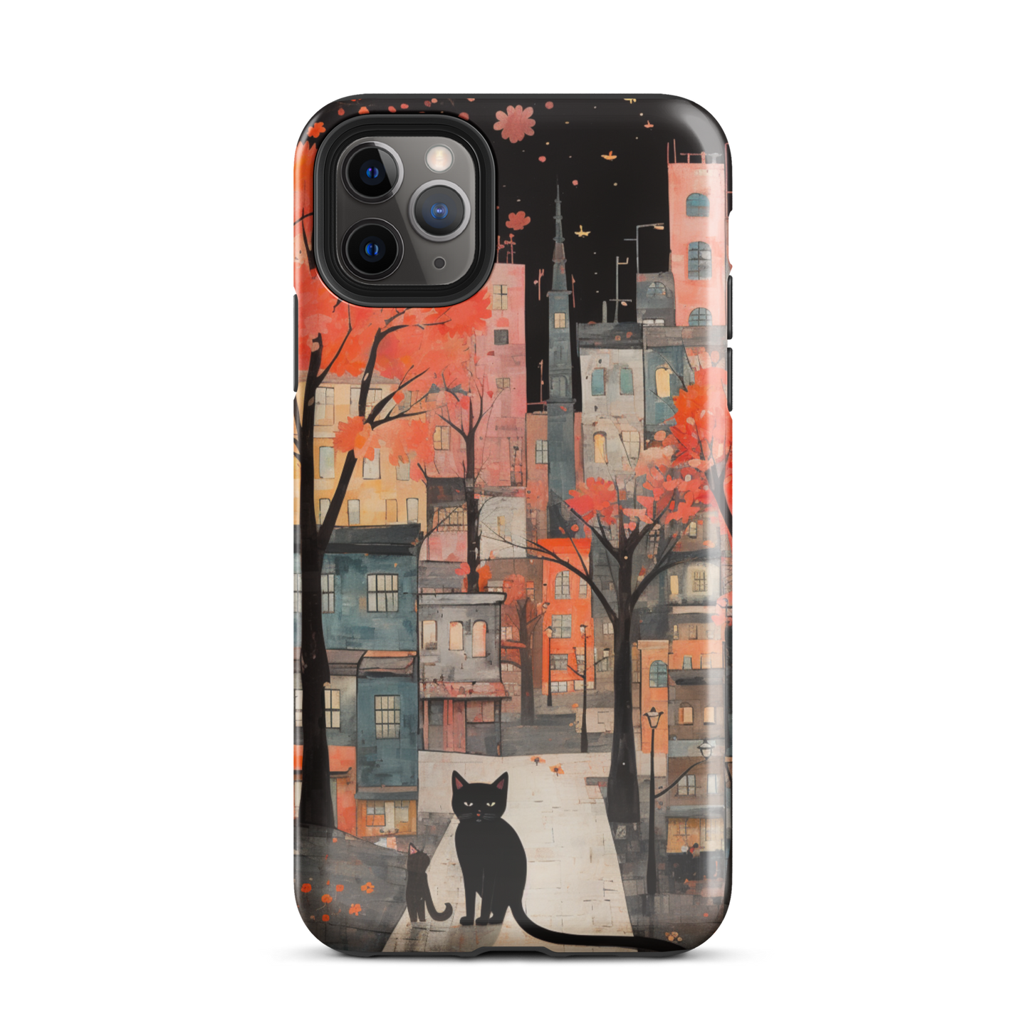 Cat In The Night Tough Case, Shockproof Phone Case,Cool Designed Phone Cases, Pocket-friendly