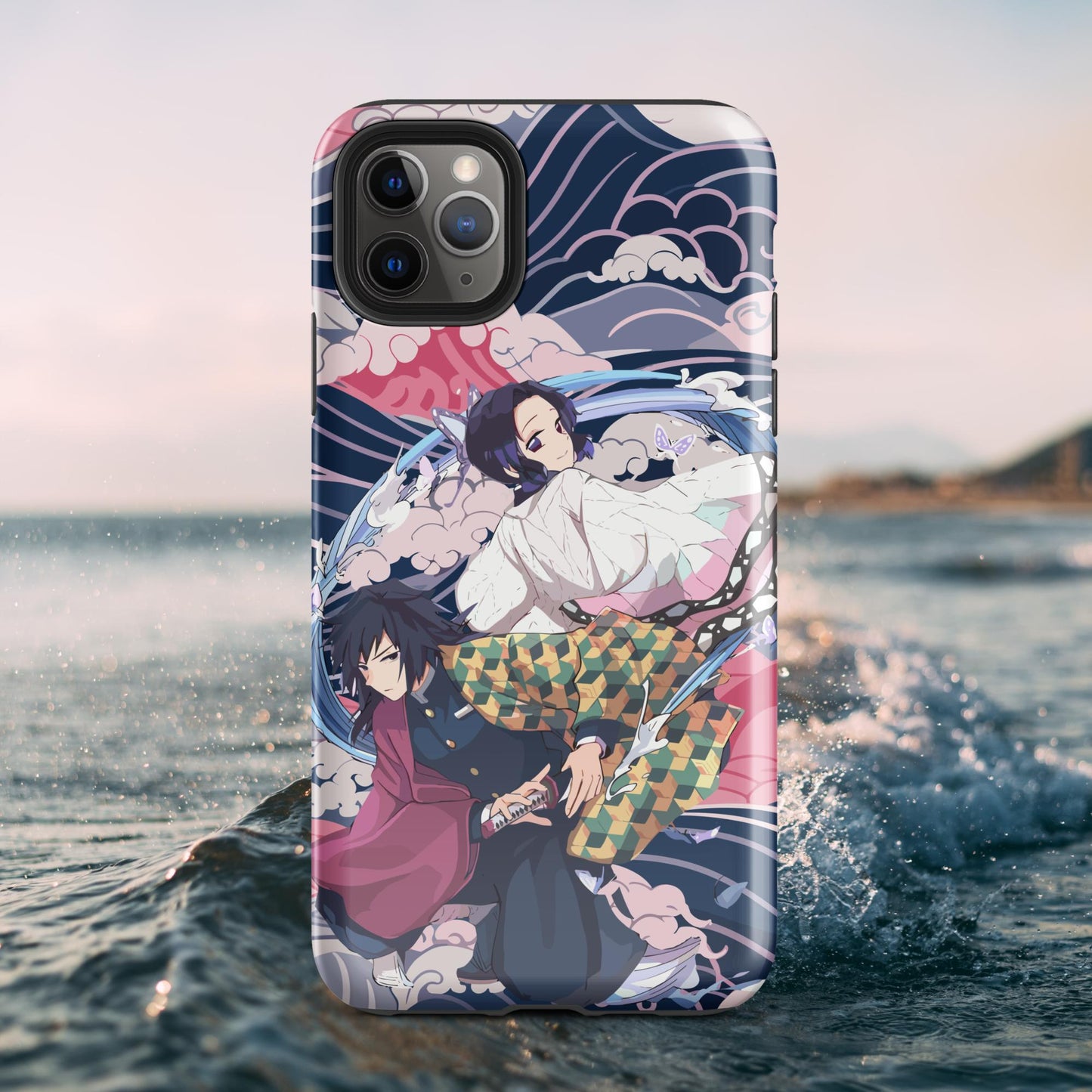 Shinobu Kocho & Giyu Tomioka Tough Case for iPhone® Shockproof Phone Case, Anime Designed Phone Cases, Pocket-friendly