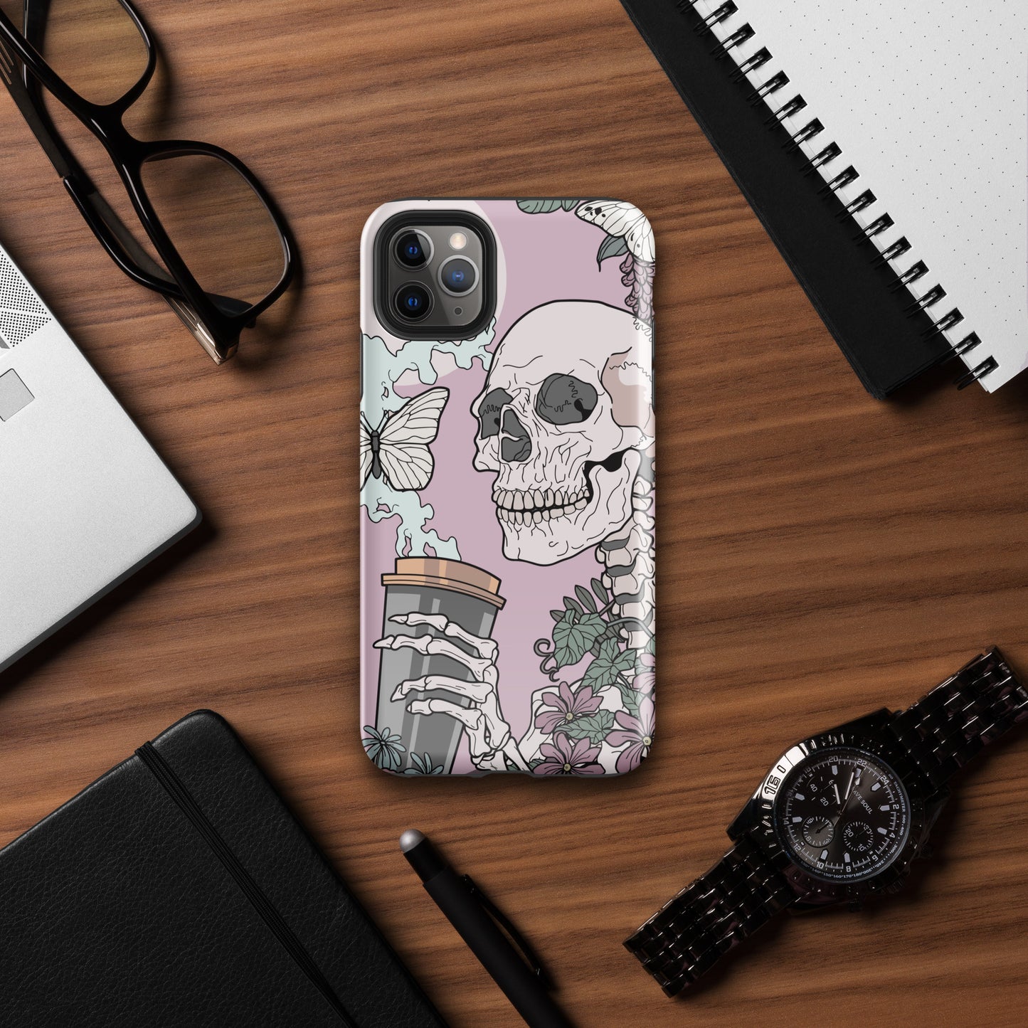 I'm Dead Without My Coffee Tough Case for iPhone®, Shockproof Phone Case, Anime Designed Phone Cases, Pocket-friendly