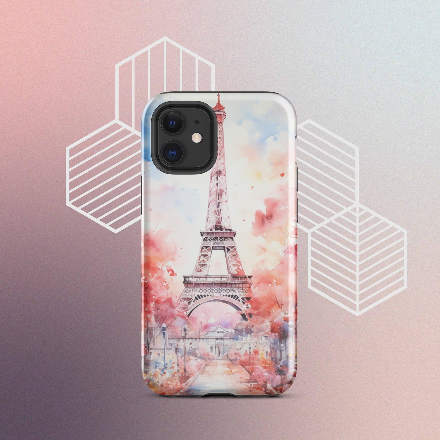 Watercolor Paris Dream Tough Case, Shockproof Phone Case,Cool Designed Phone Cases, Pocket-friendly