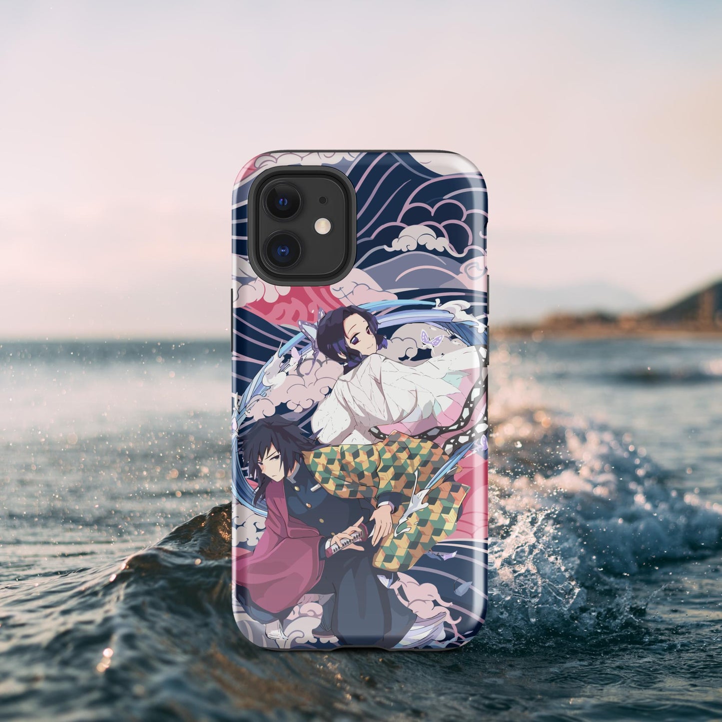 Shinobu Kocho & Giyu Tomioka Tough Case for iPhone® Shockproof Phone Case, Anime Designed Phone Cases, Pocket-friendly