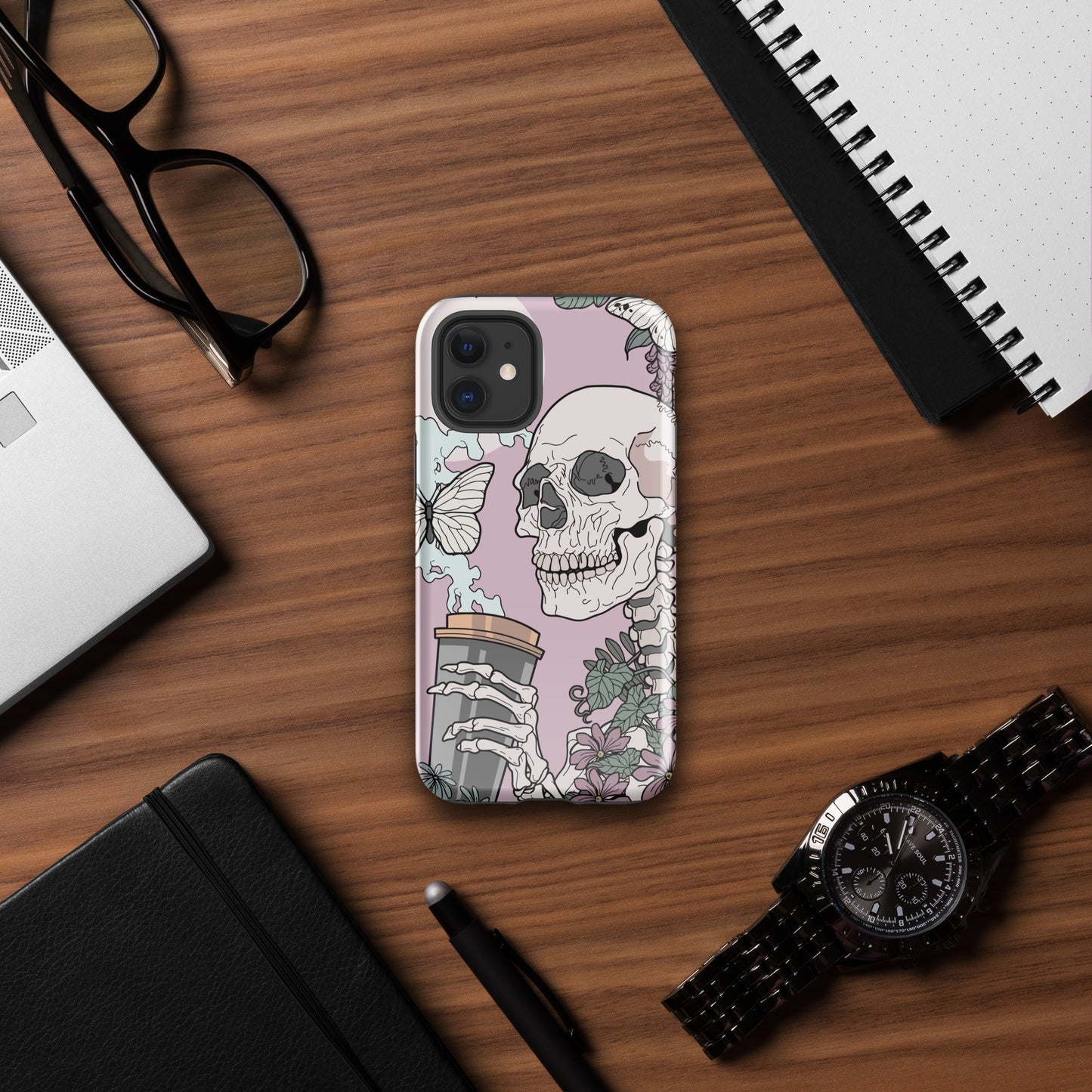 I'm Dead Without My Coffee Tough Case for iPhone®, Shockproof Phone Case, Anime Designed Phone Cases, Pocket-friendly