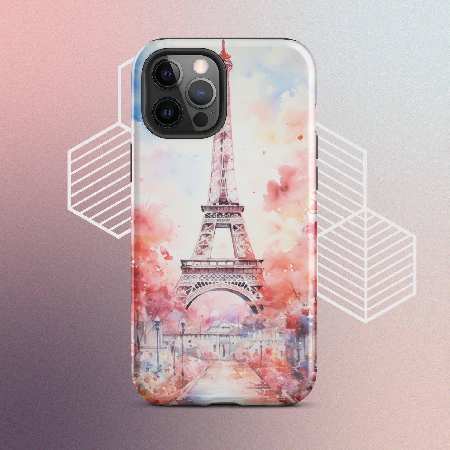 Watercolor Paris Dream Tough Case, Shockproof Phone Case,Cool Designed Phone Cases, Pocket-friendly