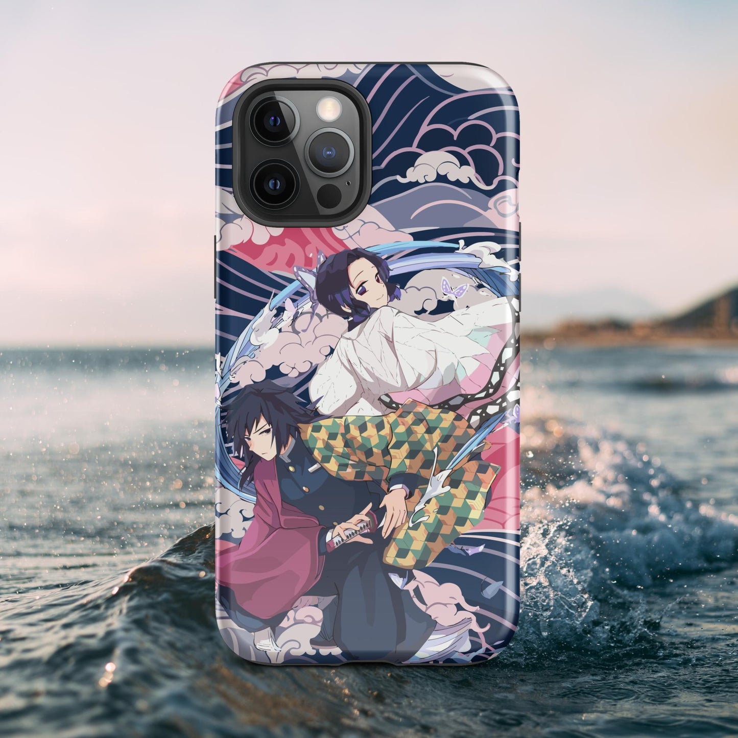 Shinobu Kocho & Giyu Tomioka Tough Case for iPhone® Shockproof Phone Case, Anime Designed Phone Cases, Pocket-friendly