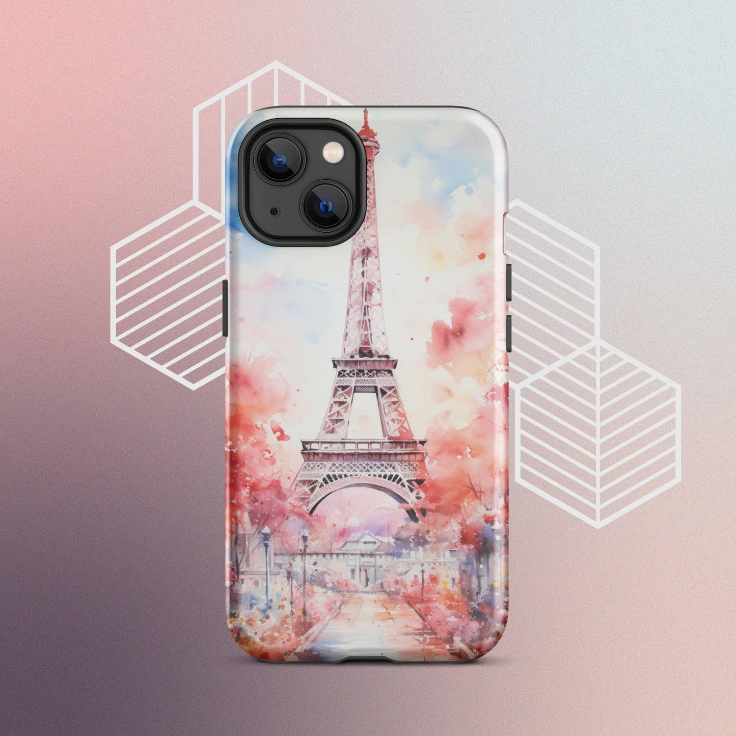 Watercolor Paris Dream Tough Case, Shockproof Phone Case,Cool Designed Phone Cases, Pocket-friendly